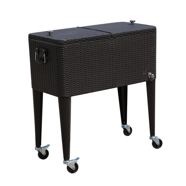 80 Qt. Patio Rolling Cooler & Reviews Wayfair